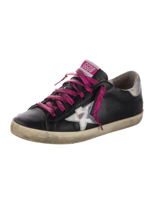 Golden Goose Leather Colorblock Pattern Sneakers