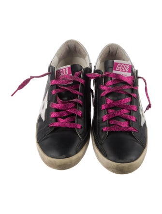 Golden Goose Leather Colorblock Pattern Sneakers