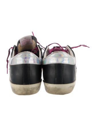 Golden Goose Leather Colorblock Pattern Sneakers