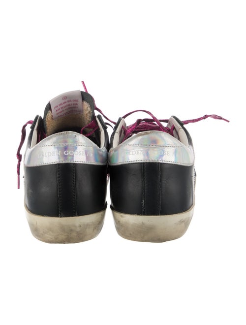 Golden Goose Leather Colorblock Pattern Sneakers