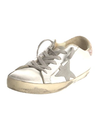 Golden Goose Leather Colorblock Pattern Sneakers