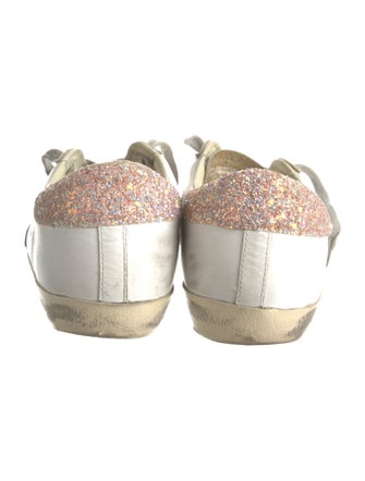 Golden Goose Leather Colorblock Pattern Sneakers