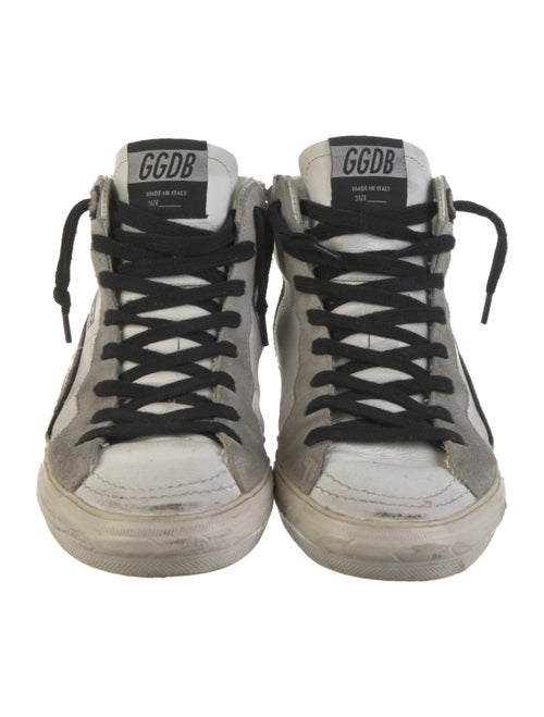 Golden Goose Leather Printed Sneakers