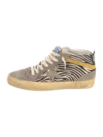 Golden Goose Ponyhair Animal Print Sneakers