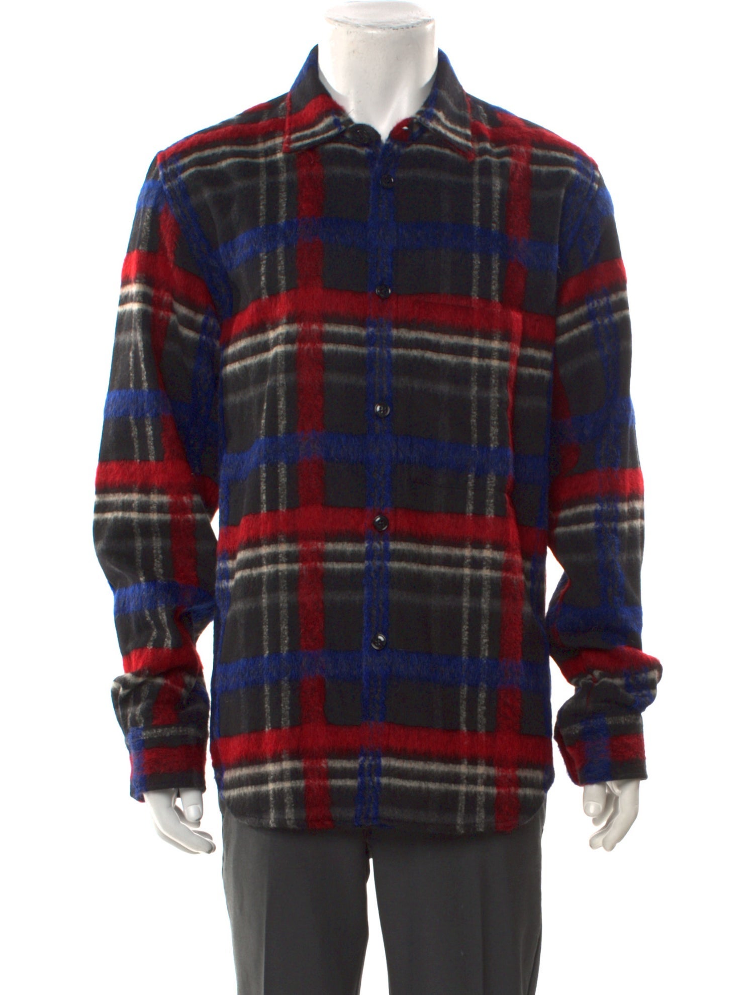 Golden Goose Plaid Print Long Sleeve Shirt