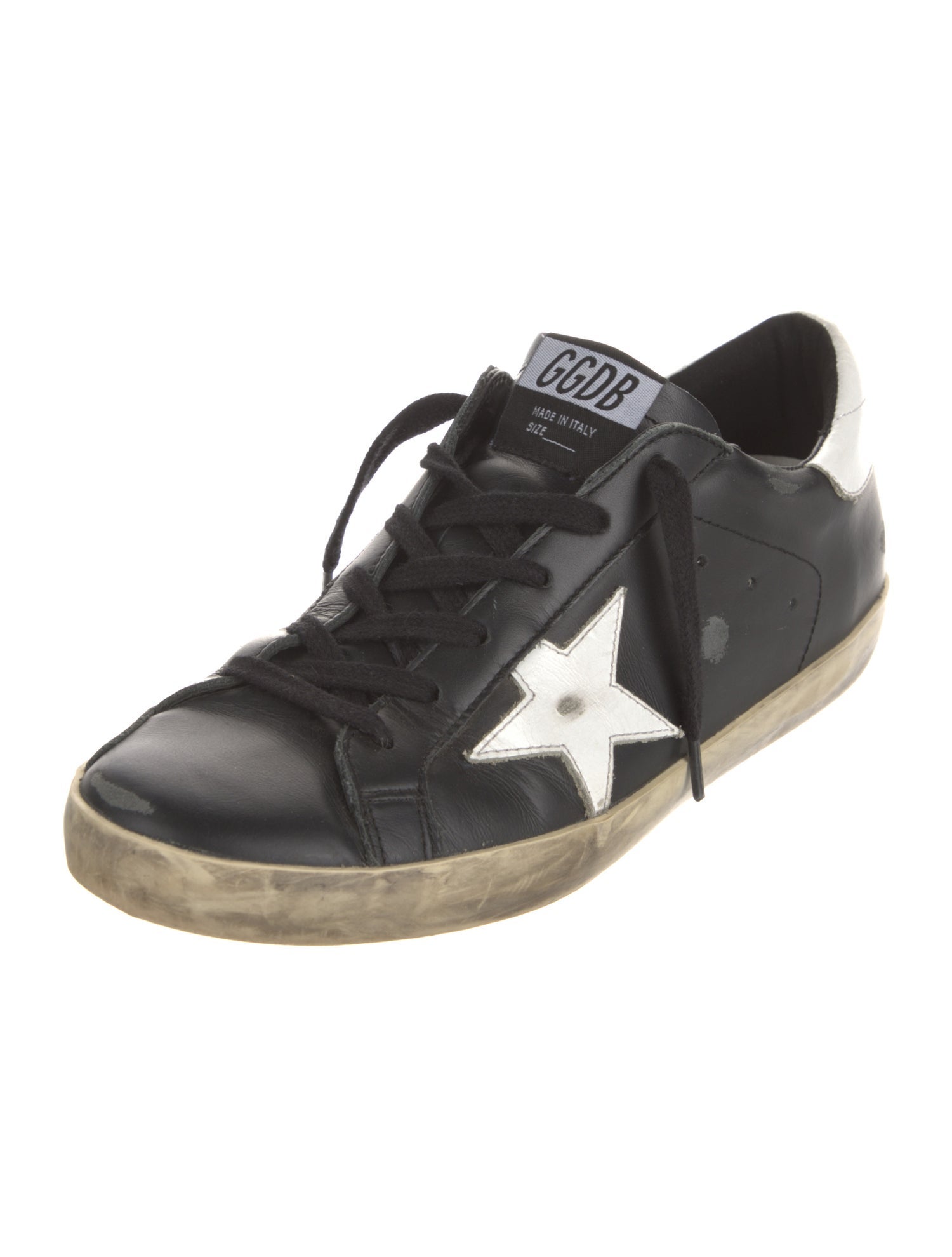 Golden Goose Leather Printed Sneakers