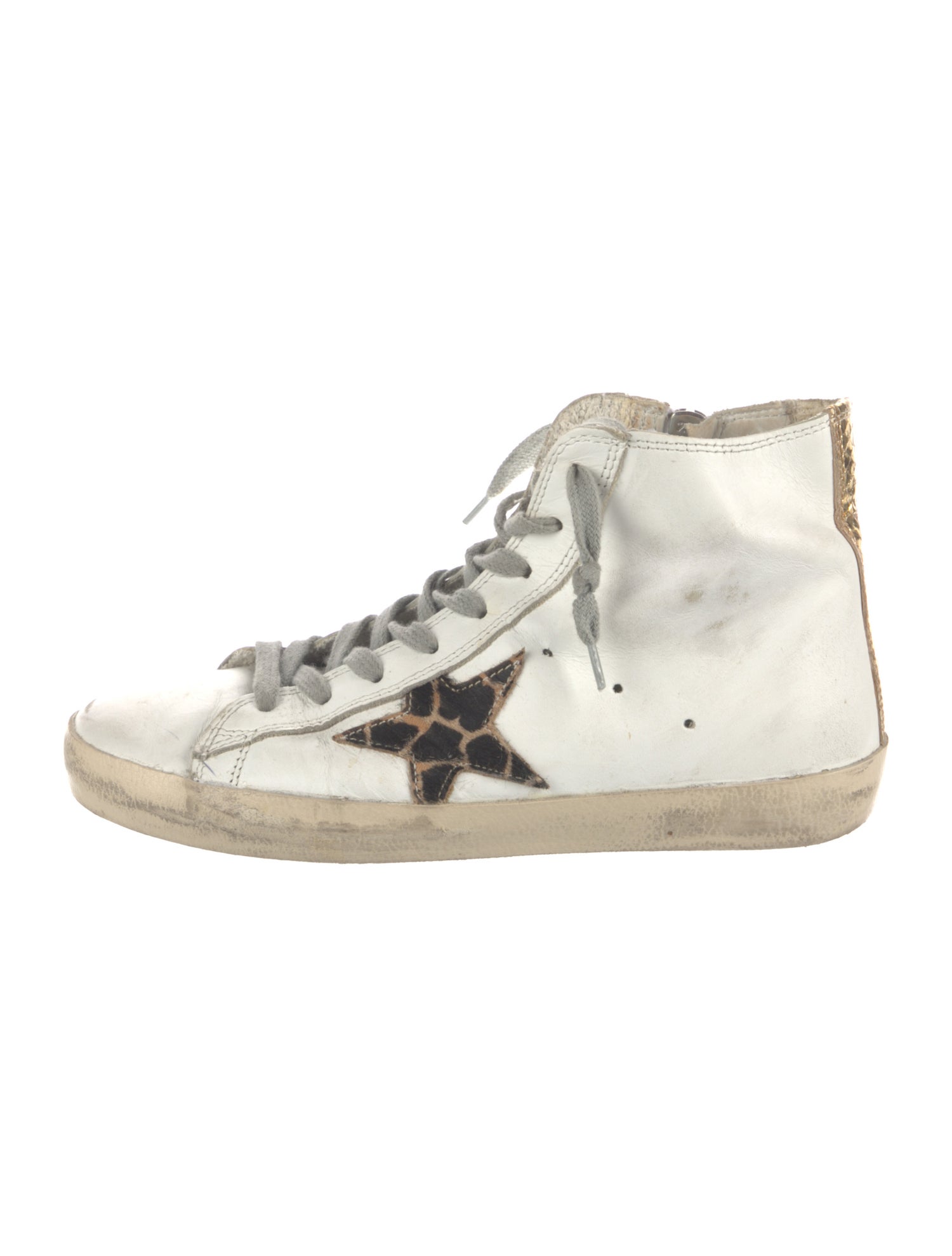 Golden Goose Leather Distressed Accents Sneakers