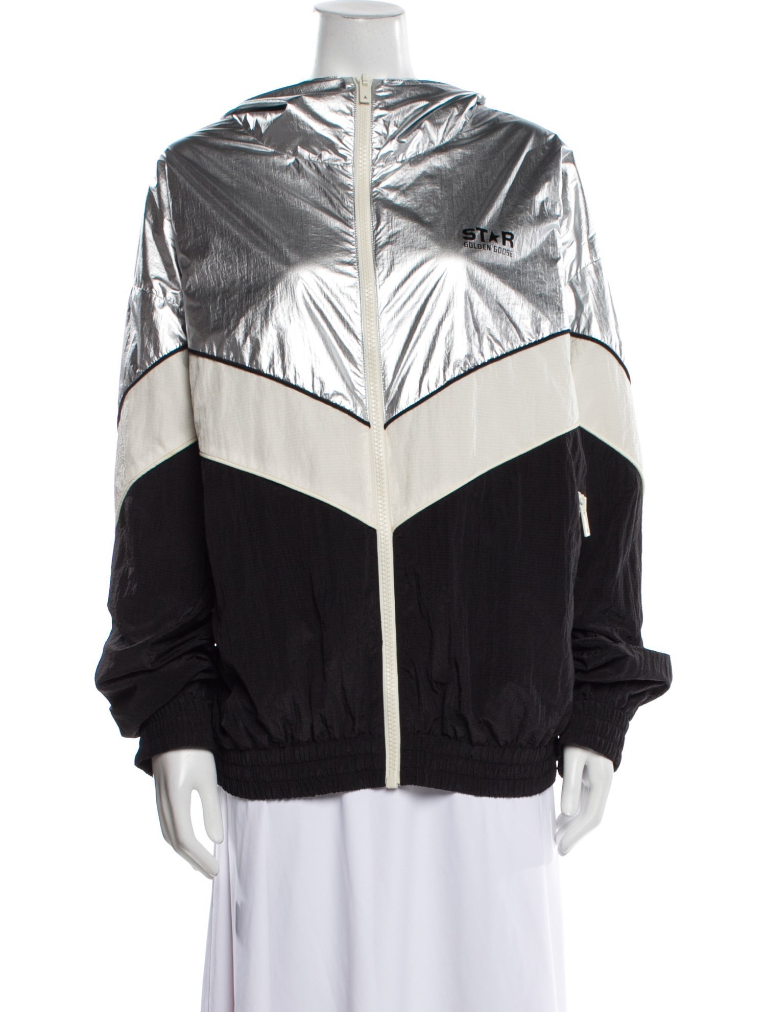 Golden Goose Nylon Colorblock Pattern Jacket