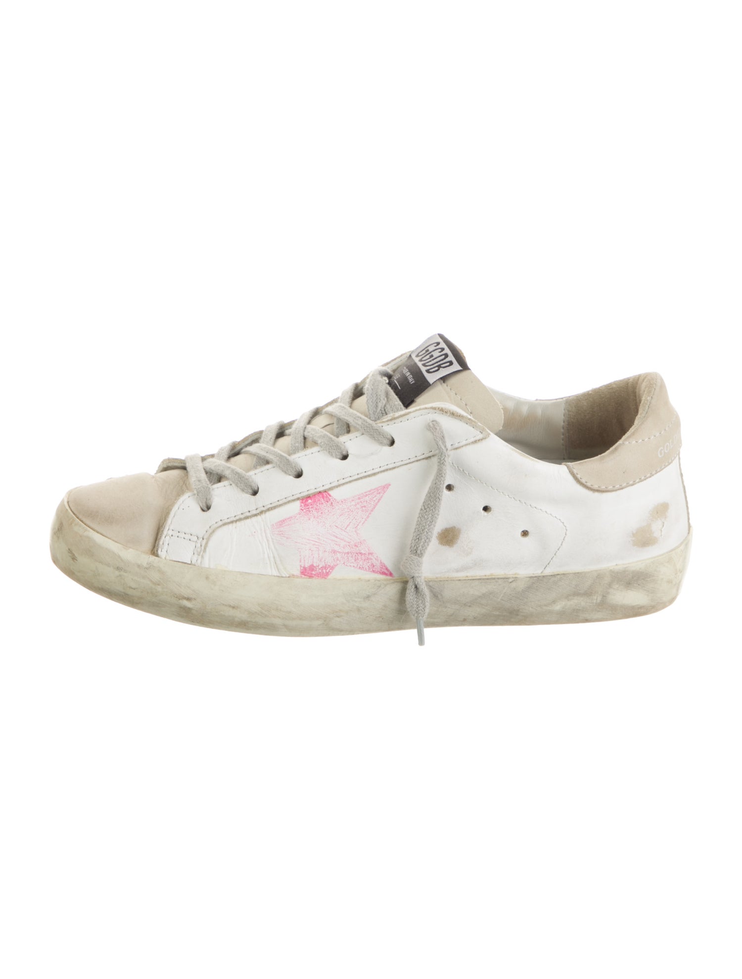 Golden Goose Leather Distressed Accents Sneakers