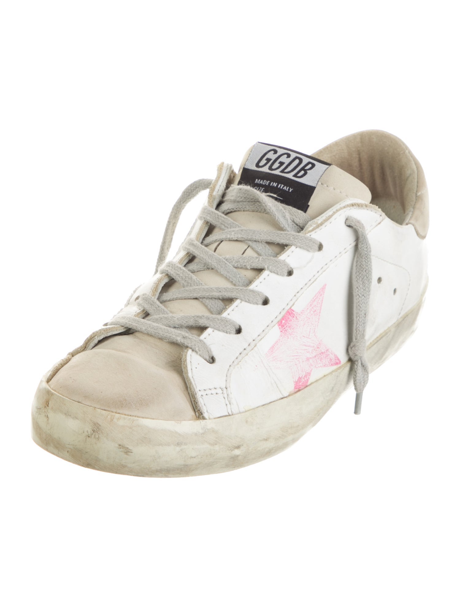 Golden Goose Leather Distressed Accents Sneakers