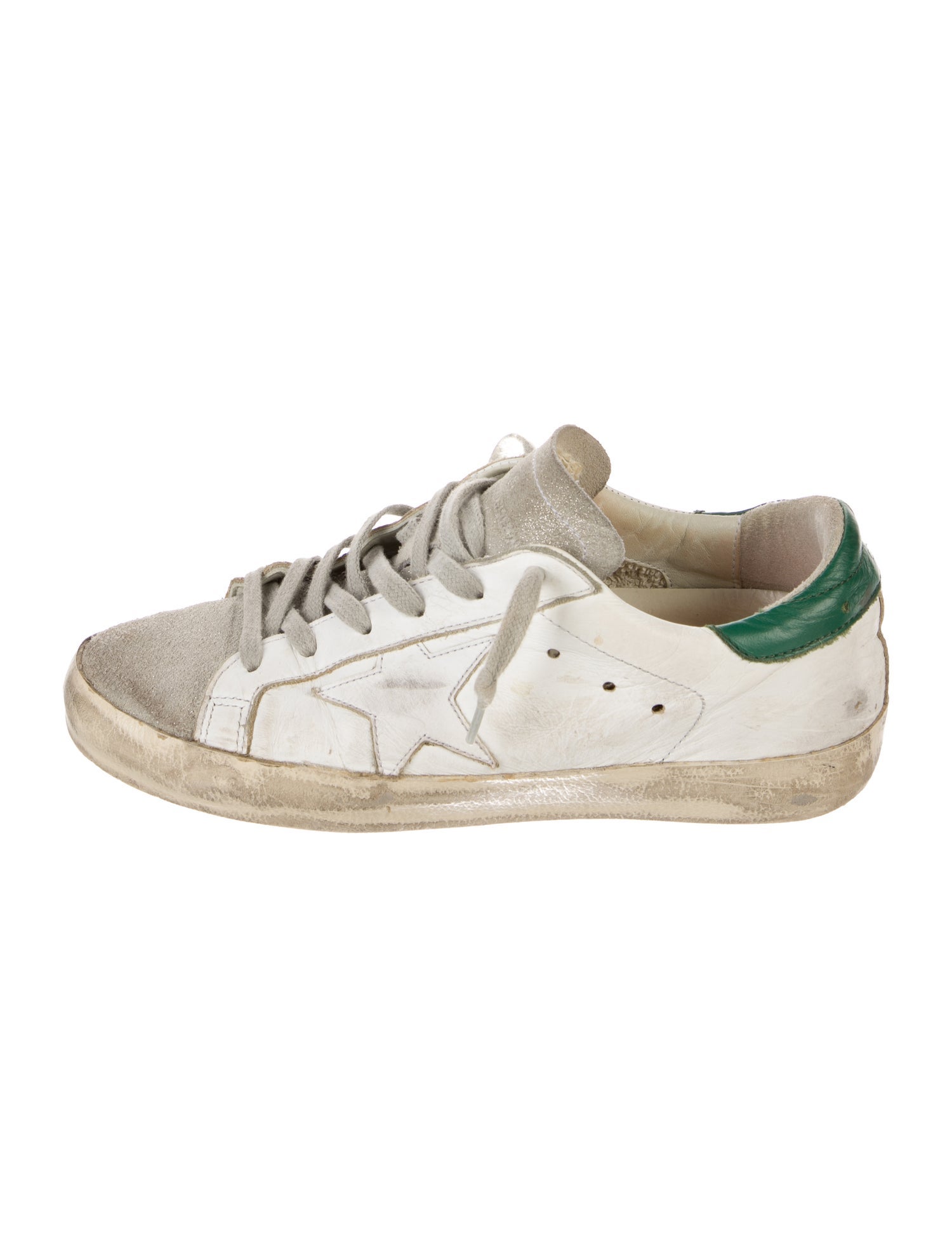 Golden Goose Leather Distressed Accents Sneakers