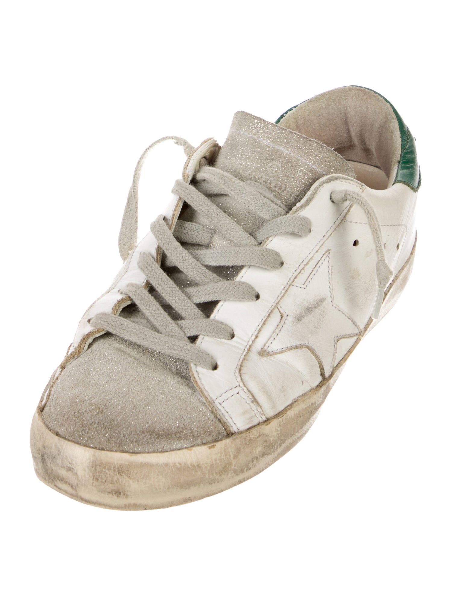 Golden Goose Leather Distressed Accents Sneakers