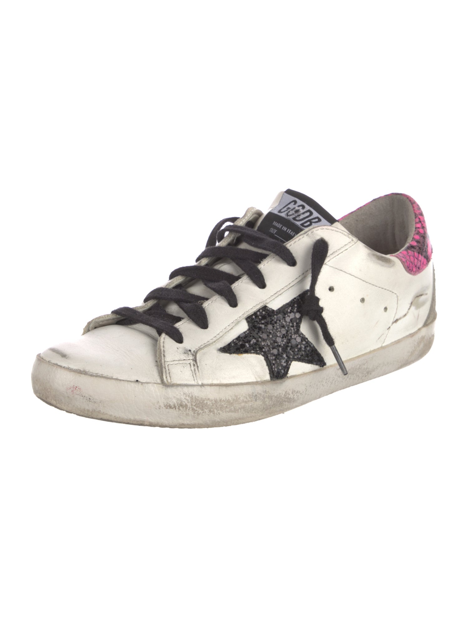 Golden Goose Leather Printed Sneakers
