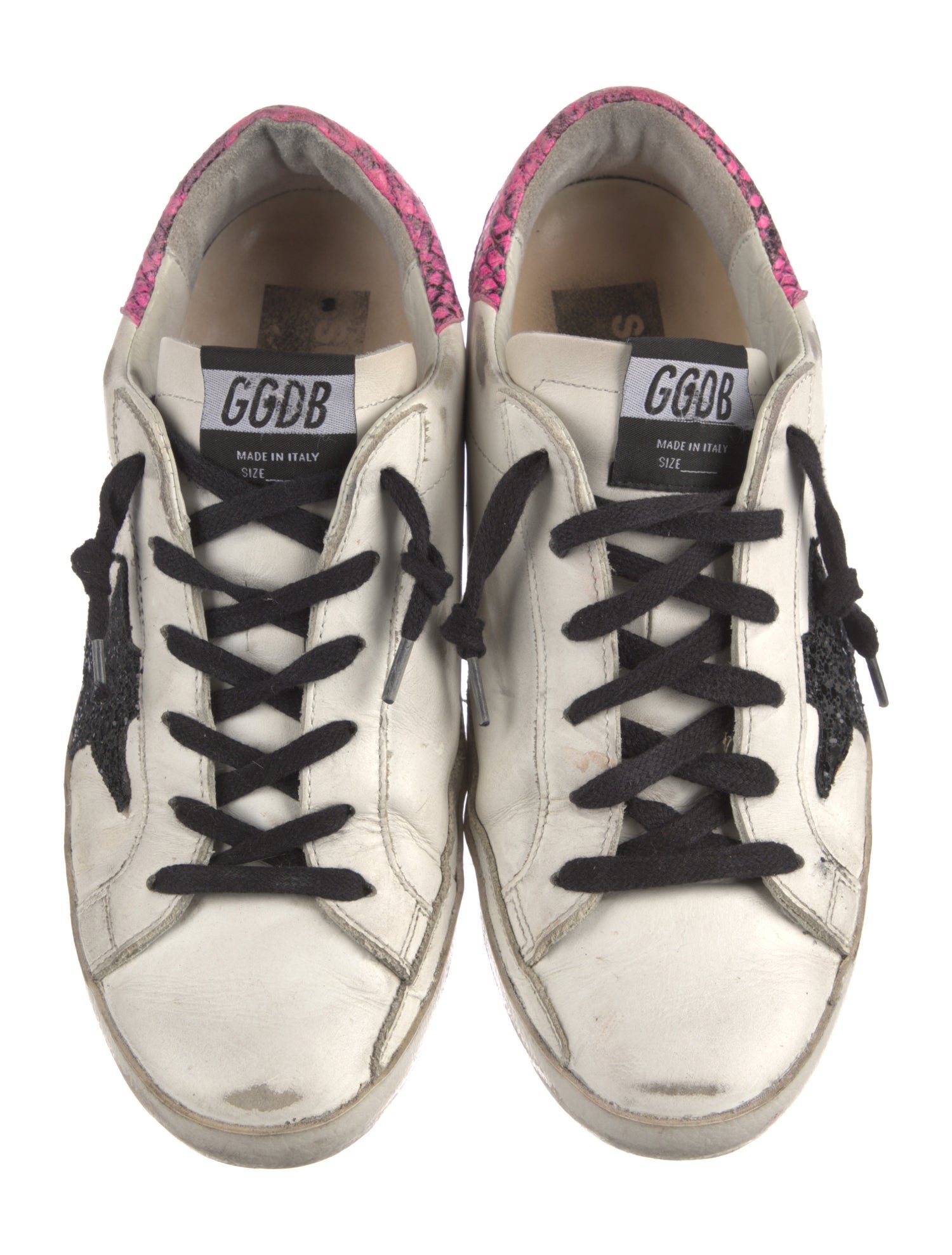 Golden Goose Leather Printed Sneakers