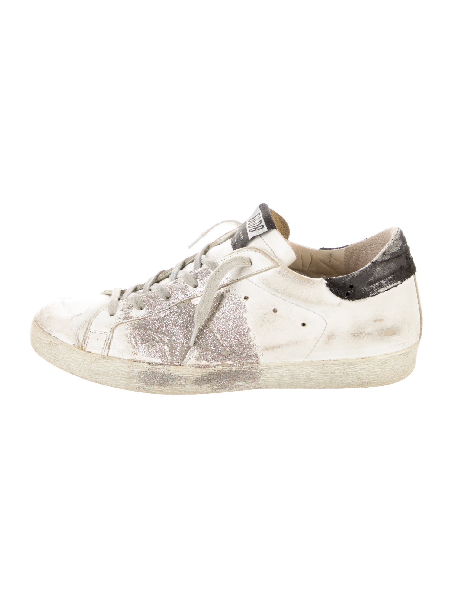 Golden Goose Leather Graphic Print Sneakers