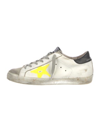 Golden Goose Leather Colorblock Pattern Sneakers