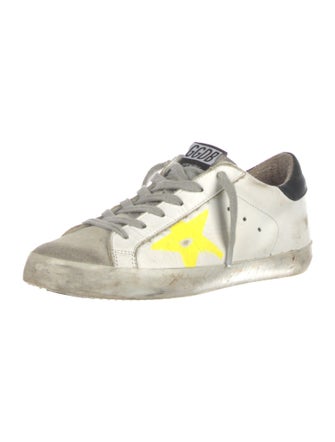 Golden Goose Leather Colorblock Pattern Sneakers