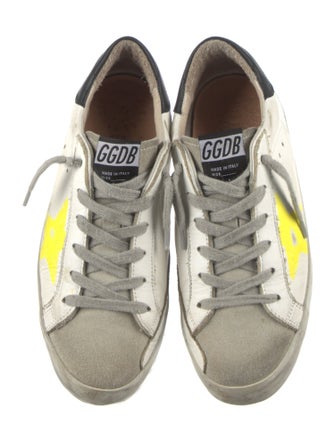 Golden Goose Leather Colorblock Pattern Sneakers