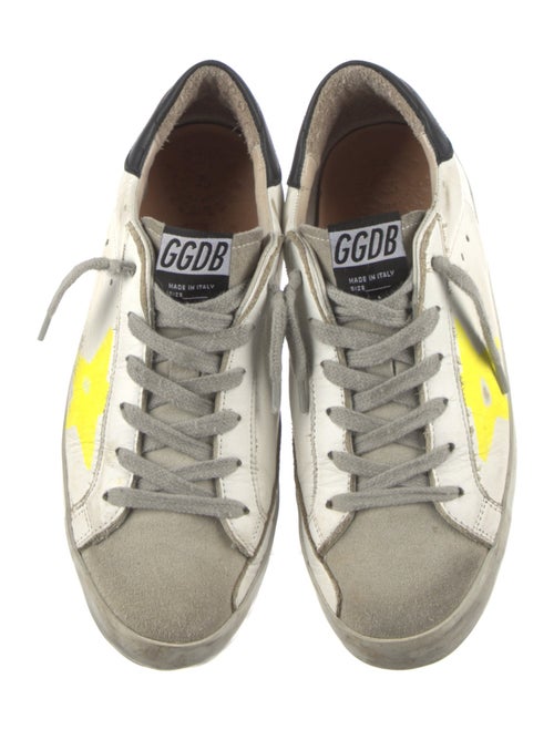 Golden Goose Leather Colorblock Pattern Sneakers