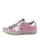 Golden Goose Leather Colorblock Pattern Sneakers