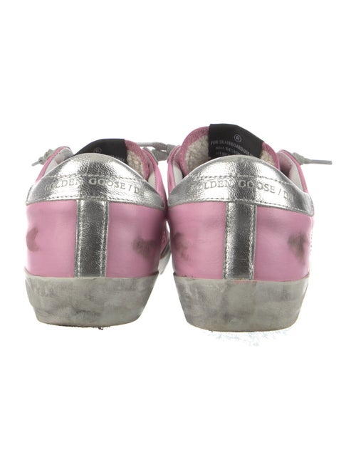 Golden Goose Leather Colorblock Pattern Sneakers