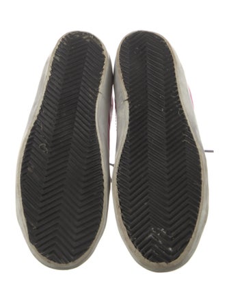 Golden Goose Leather Colorblock Pattern Sneakers