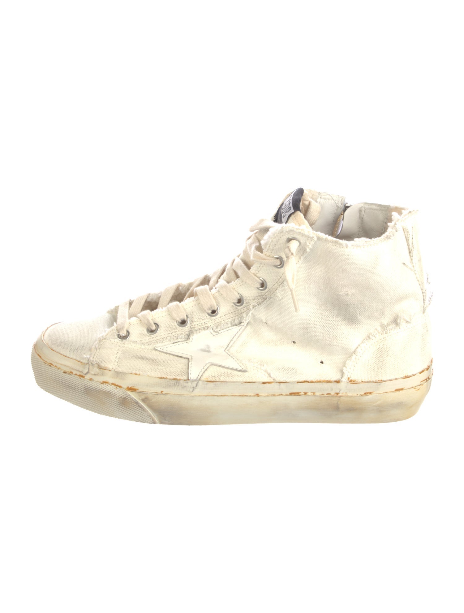 Golden Goose Canvas Distressed Accents Sneakers