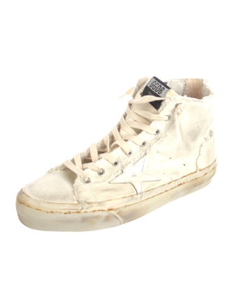 Golden Goose Canvas Distressed Accents Sneakers