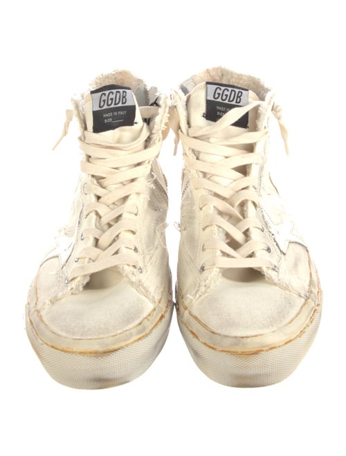 Golden Goose Canvas Distressed Accents Sneakers