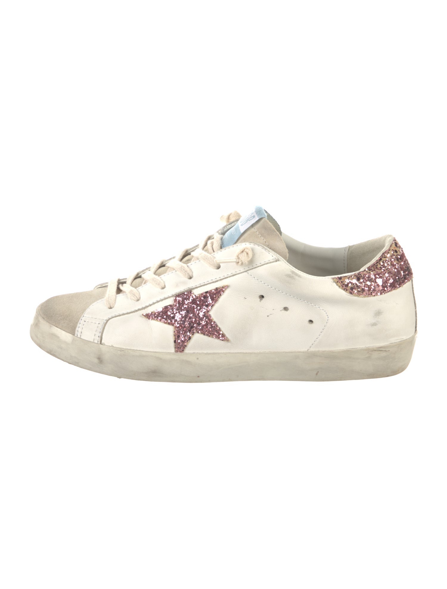 Golden Goose Leather Printed Sneakers