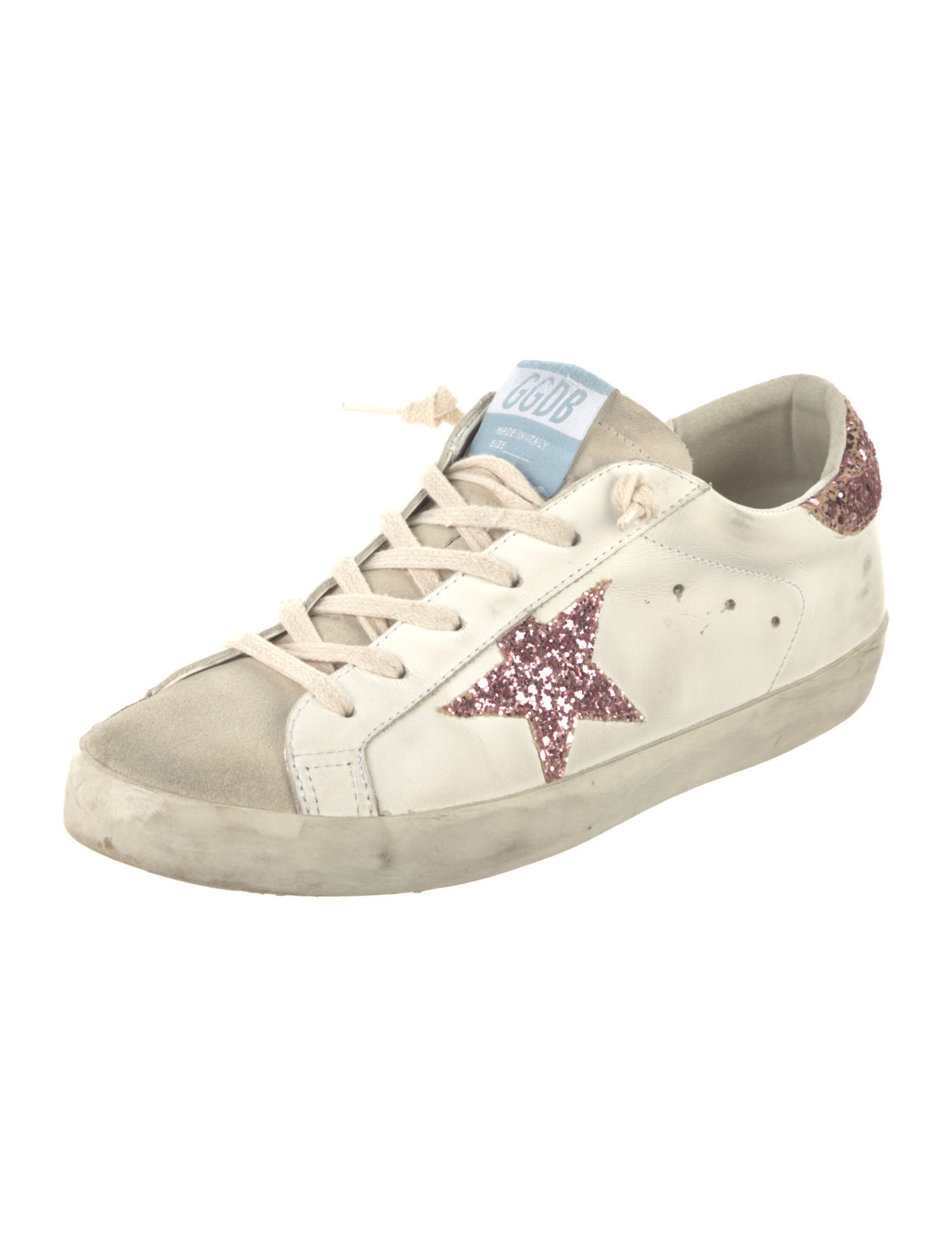 Golden Goose Leather Printed Sneakers