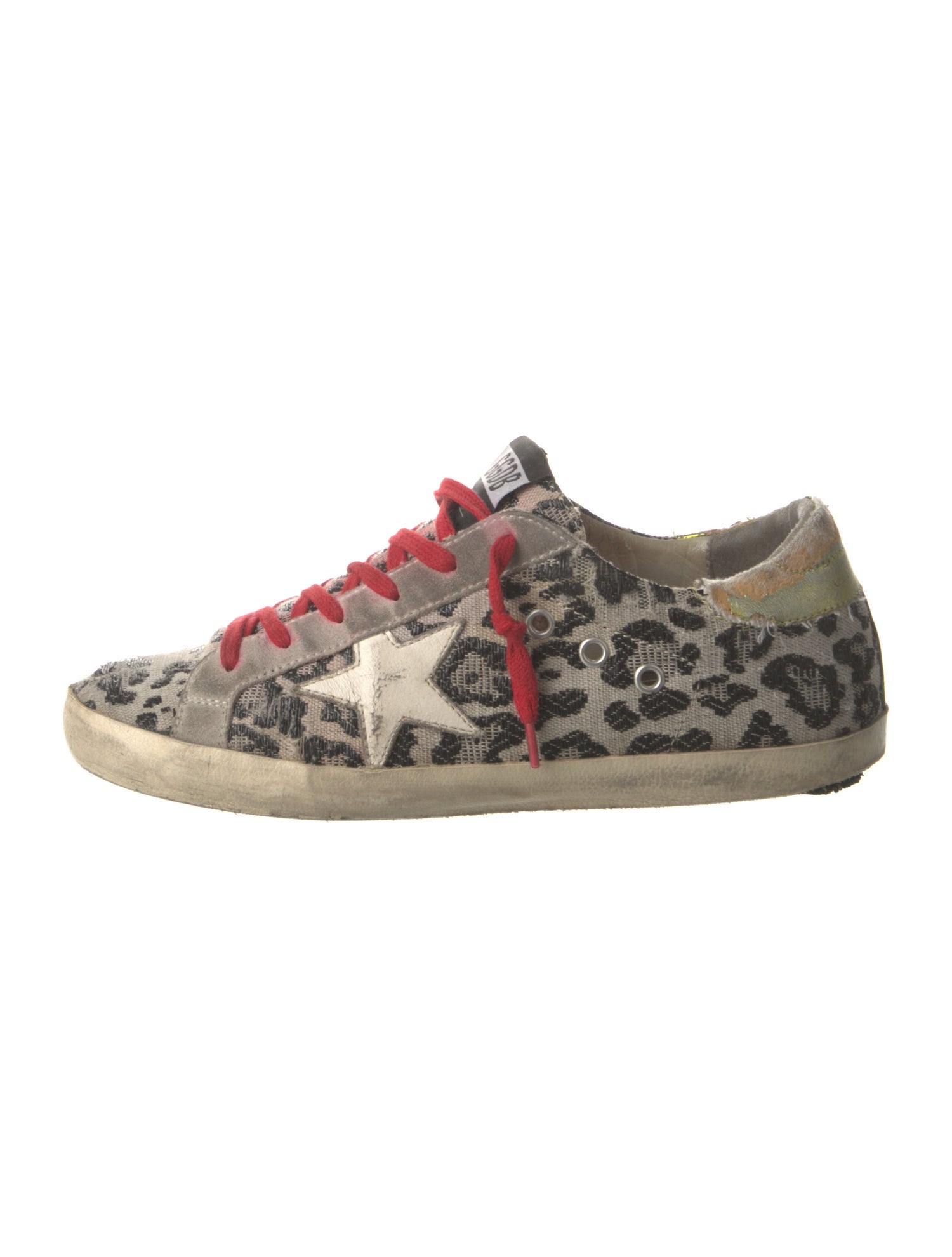 Golden Goose Animal Print Distressed Accents Sneakers
