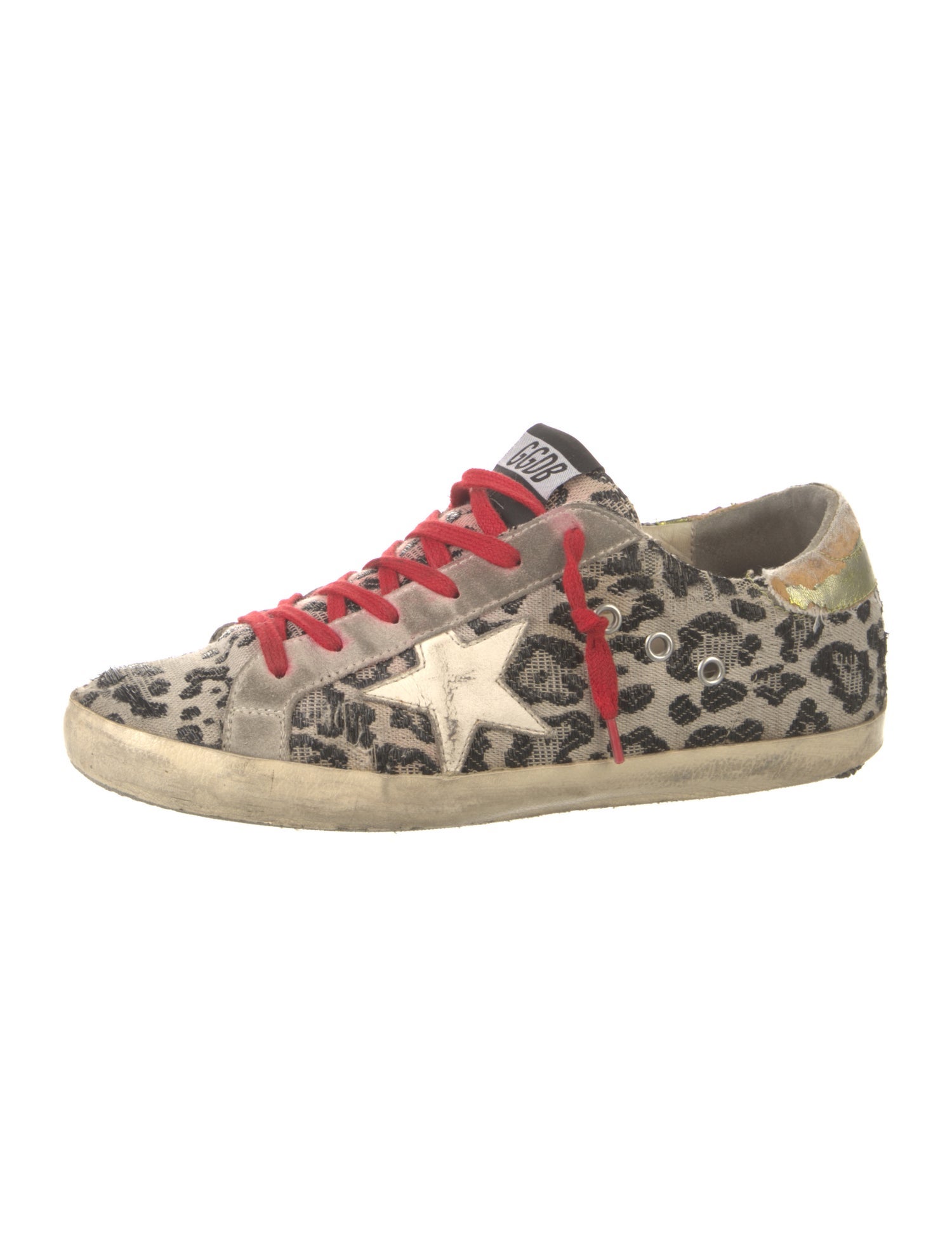 Golden Goose Animal Print Distressed Accents Sneakers