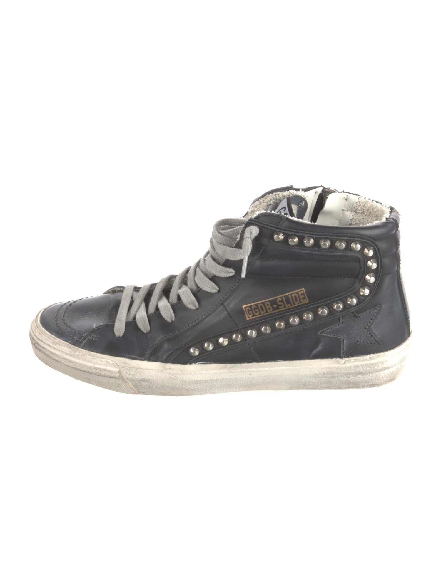 Golden Goose Leather Studded Accents Sneakers