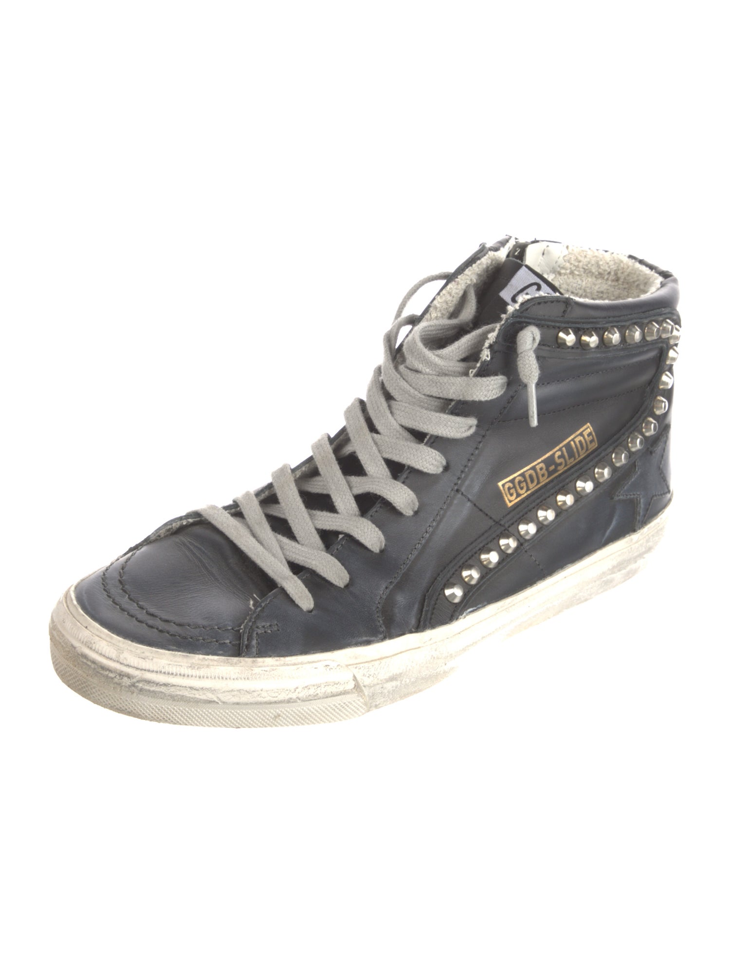 Golden Goose Leather Studded Accents Sneakers
