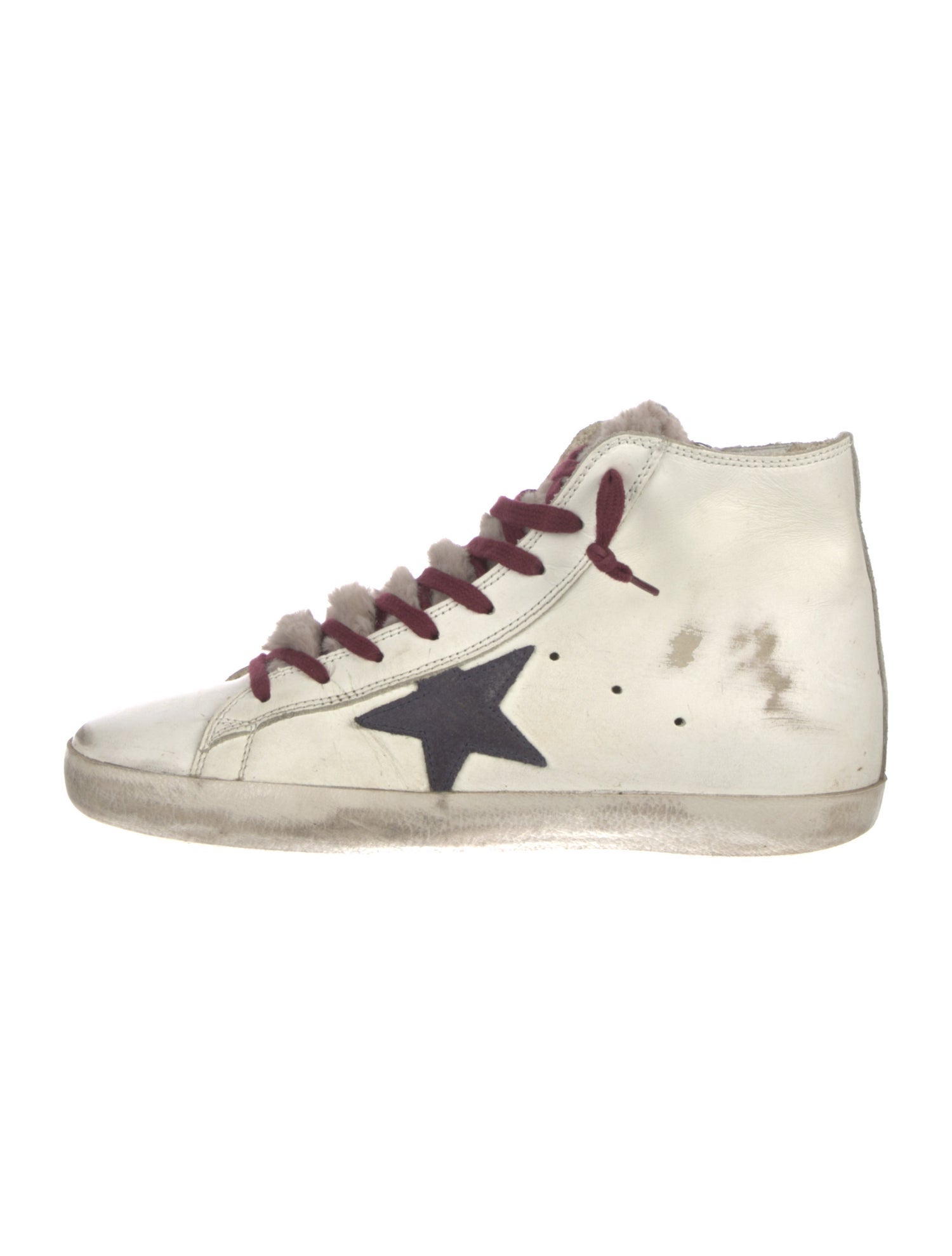 Golden Goose Leather Distressed Accents Sneakers