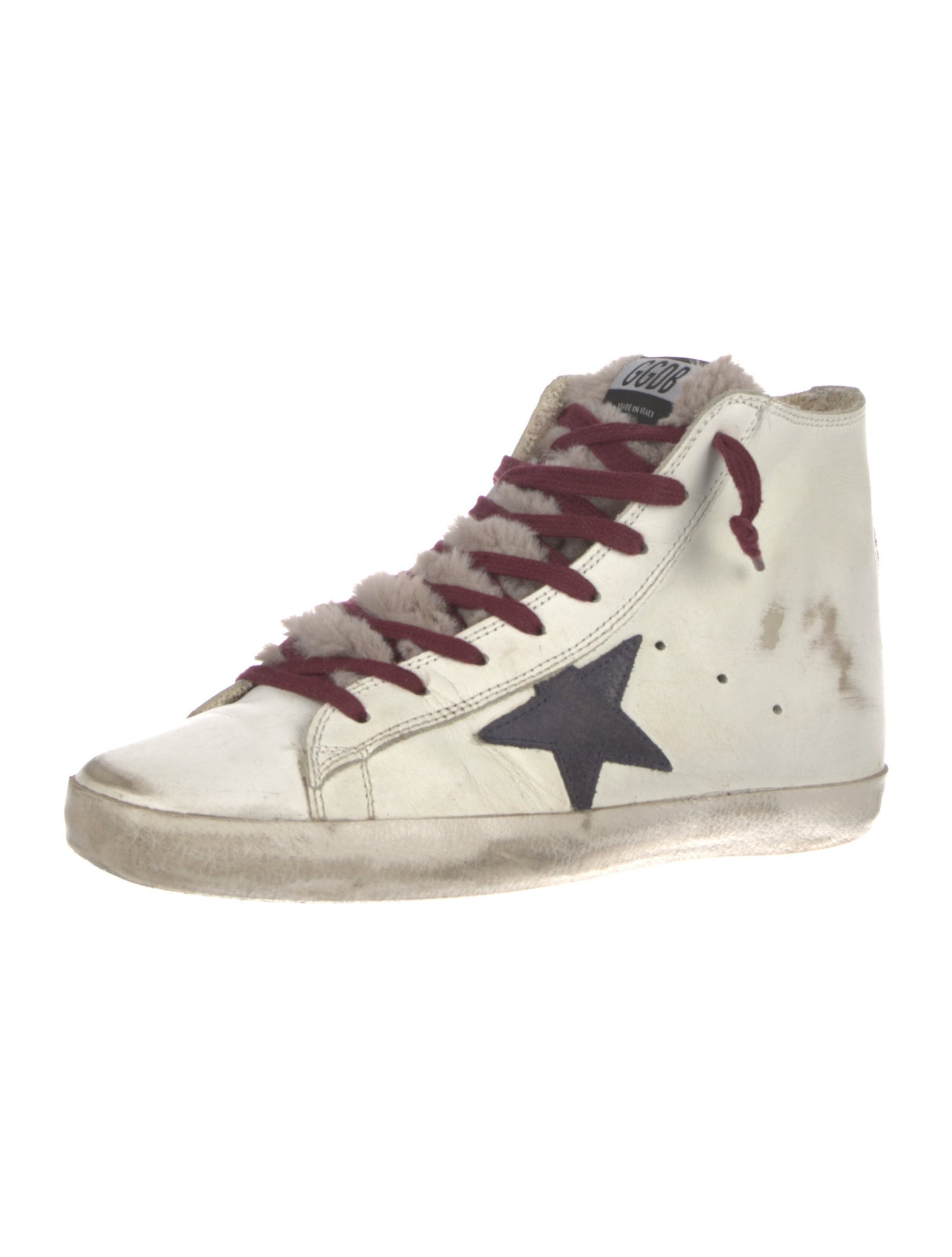 Golden Goose Leather Distressed Accents Sneakers