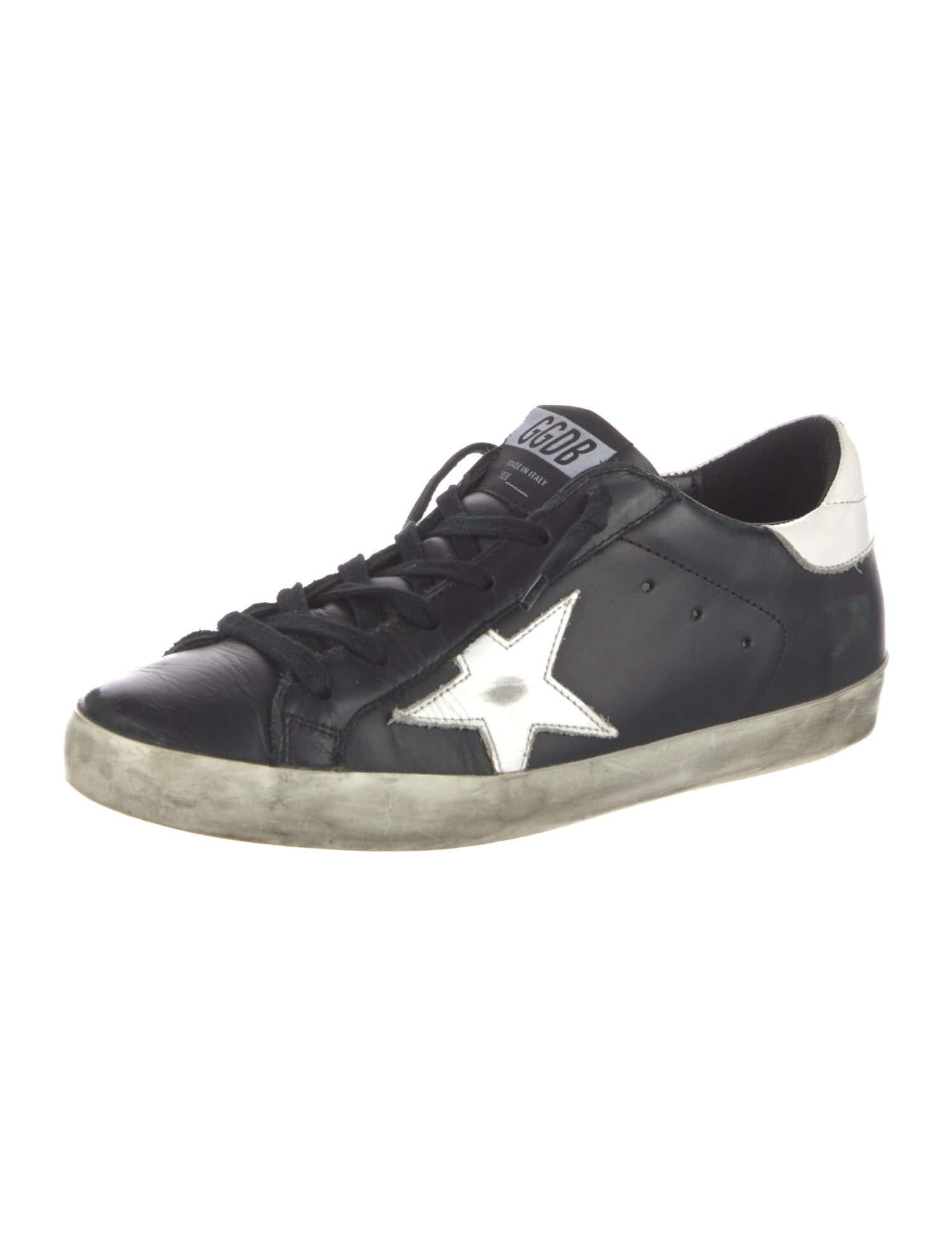 Golden Goose Leather Distressed Accents Sneakers