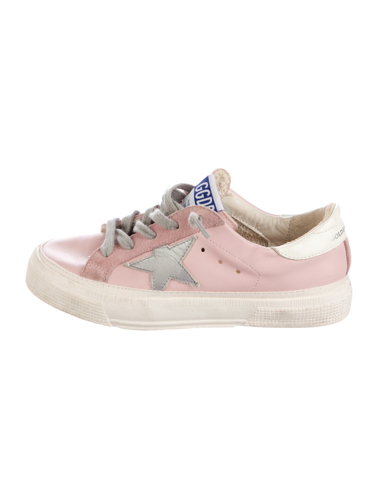 Golden Goose Girls' Leather Distressed Accents Low Top Sneaker