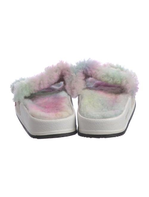 Golden Goose Leather Graphic Print Slides