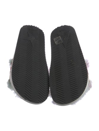 Golden Goose Leather Graphic Print Slides