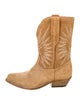 Golden Goose Suede Graphic Print Western Boots