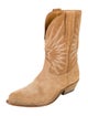 Golden Goose Suede Graphic Print Western Boots