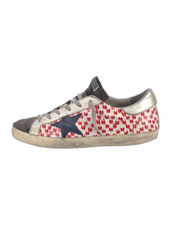 Golden Goose Leather Printed Sneakers