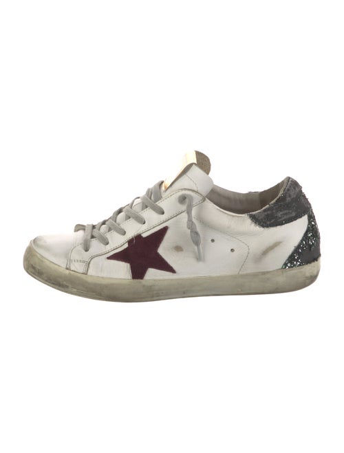 Golden Goose Leather Printed Sneakers