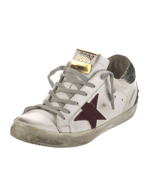Golden Goose Leather Printed Sneakers