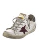 Golden Goose Leather Printed Sneakers