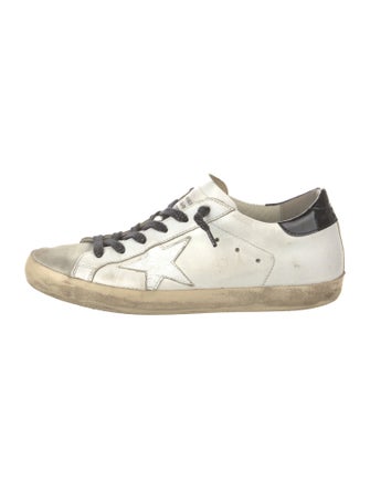 Golden Goose Leather Printed Sneakers
