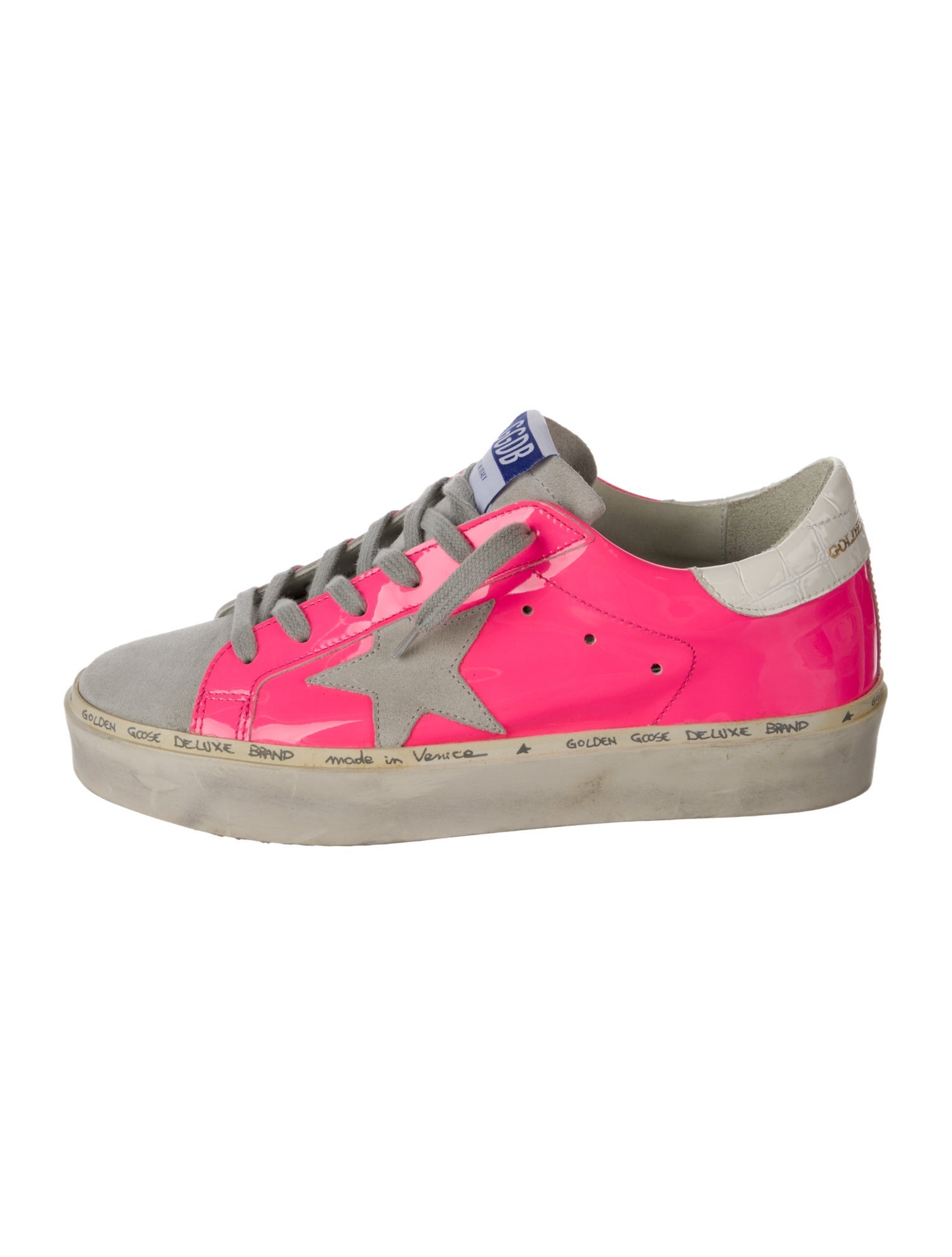 Golden Goose Patent Leather Printed Sneakers