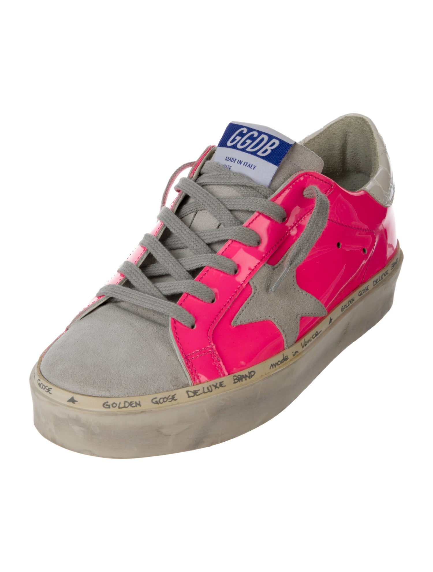 Golden Goose Patent Leather Printed Sneakers